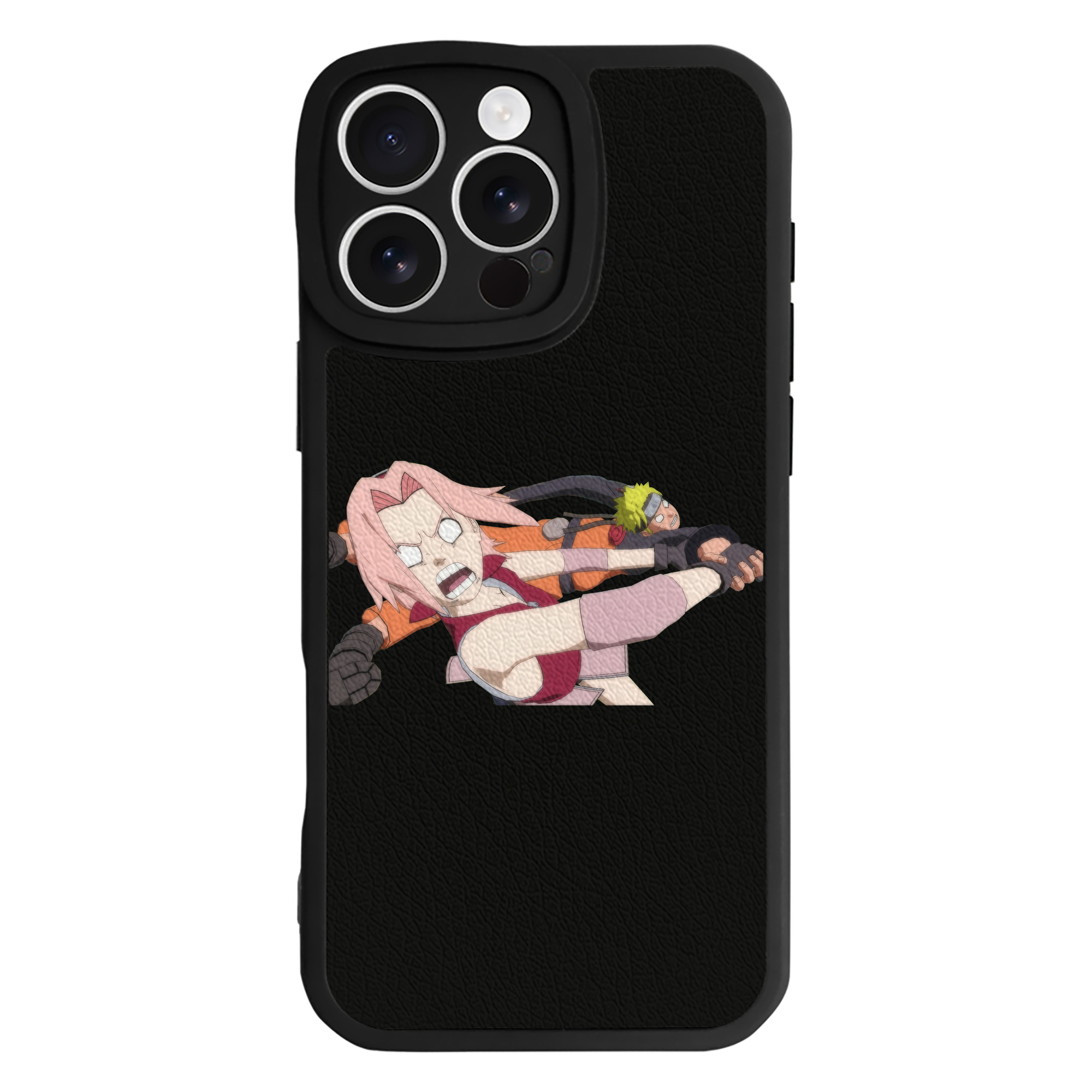 （画像用） NARUTO -ナルト- 春野サクラ Haruno Sakura 【iPhone 16シリーズ対応】シリコンスマホケース（レザー調） 材質：シリコン